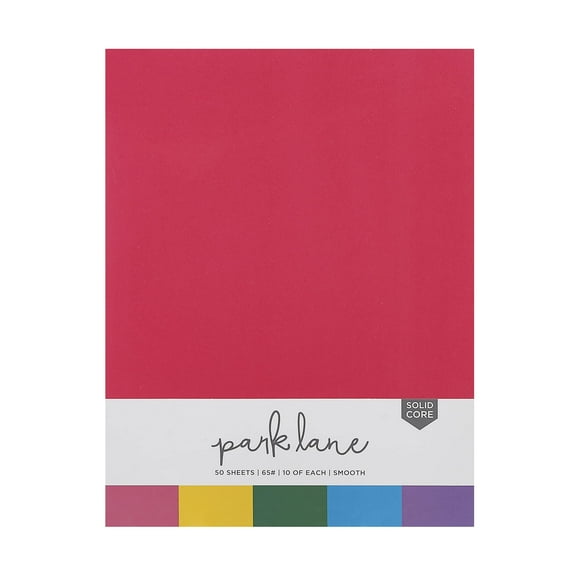 Cardstock 8.5 x 11 Paper Pack - Assorted Colored Scrapbook Paper 65lb - Double Sided Card Stock for Crafts, Embossing, Cardmaking - 50 Sheets, Solid Core, Jewel Tones