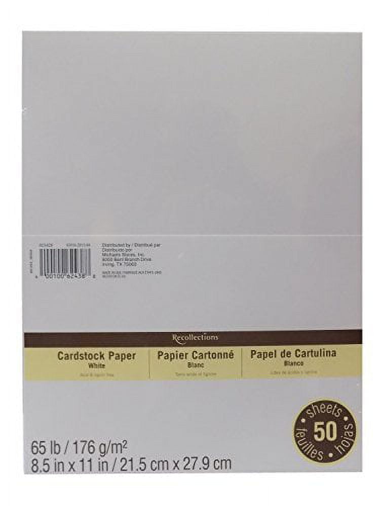 Cardstock Paper Value Pack, 8.5 x 11 in White by Recollections 
