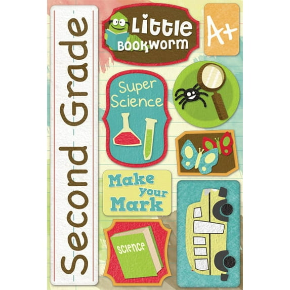 Cardstock Stickers-Second Grade