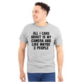 thumbnail image 1 of Care About Camera Funny Photographer Plus Size Crewneck Graphic Tee Shirt Brisco Brands 2X, 1 of 5