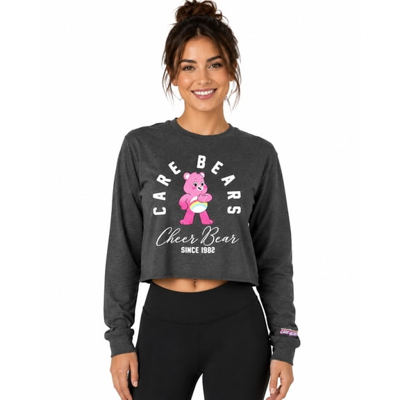 Care Bear Cheer Bear Junior Women's Crop Top T-Shirt (Large)