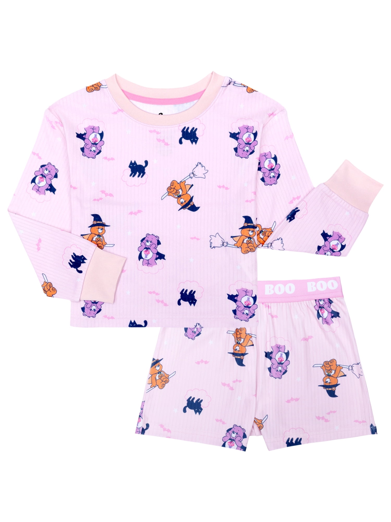 Care Bear Girls Halloween Long Sleeve Top and Short Pajama Set, 2-Piece, Sizes 4-12