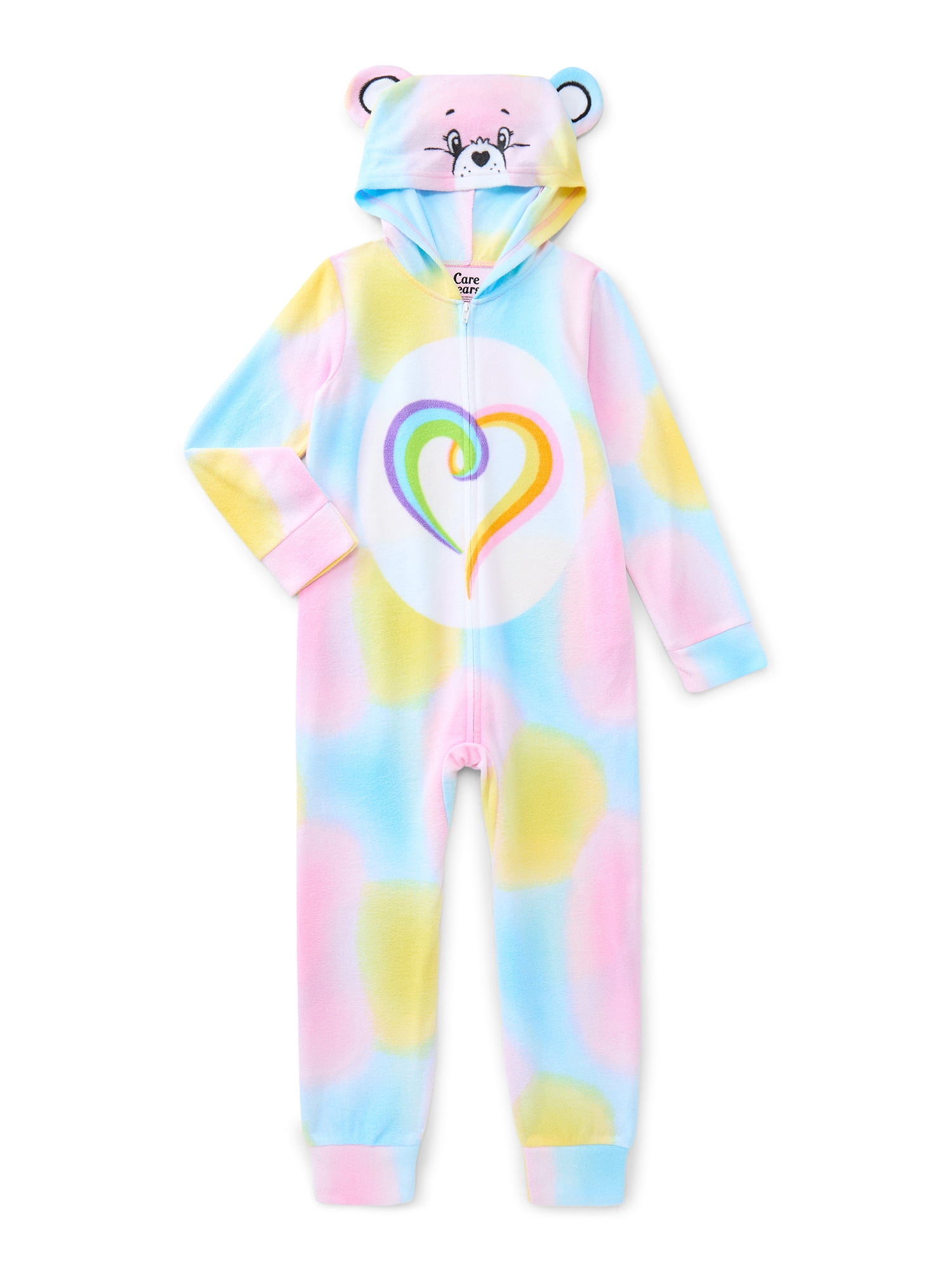 Care Bears Girls Togetherness Bear Union Suit with Hood, Sizes 4-12