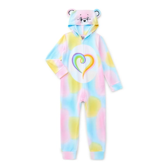 Care Bears Girls Togetherness Bear Union Suit with Hood, Sizes 4-12