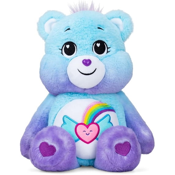Care Bears 14" Medium Plush - Dream Bright Bear - Light Blue Plushie for Ages 4+ – Stuffed Animal, Soft and Cuddly – Good for Girls and Boys, Employees, Collectors, Great Valentines Day Gift for Kids
