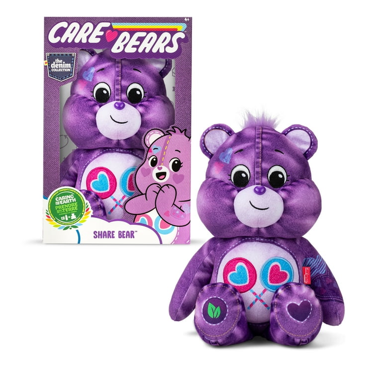 Care Bears 14 Share Bear Plush - NEW Denim Design - Eco-Friendly Material!