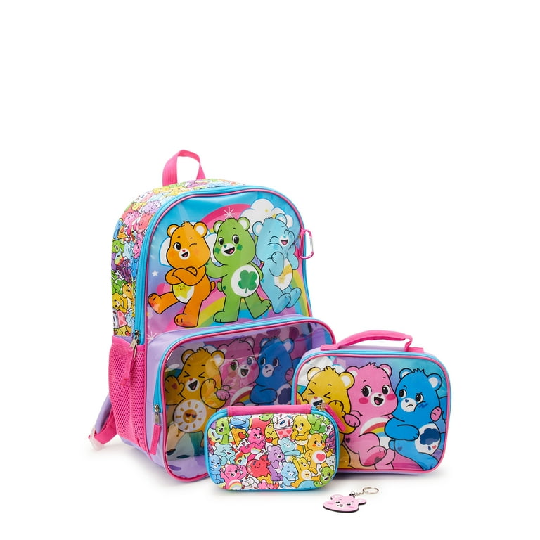 Care Bears 16 Laptop Backpack and Lunch Bag Set, 4-Piece, Multicolor 