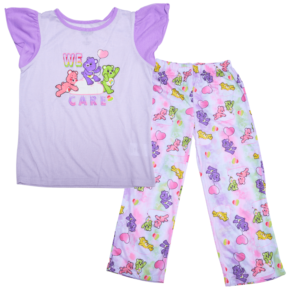 Care Bears 2 Pc Poly Sleep Pajama Set, Top and Pants, Sizes 410