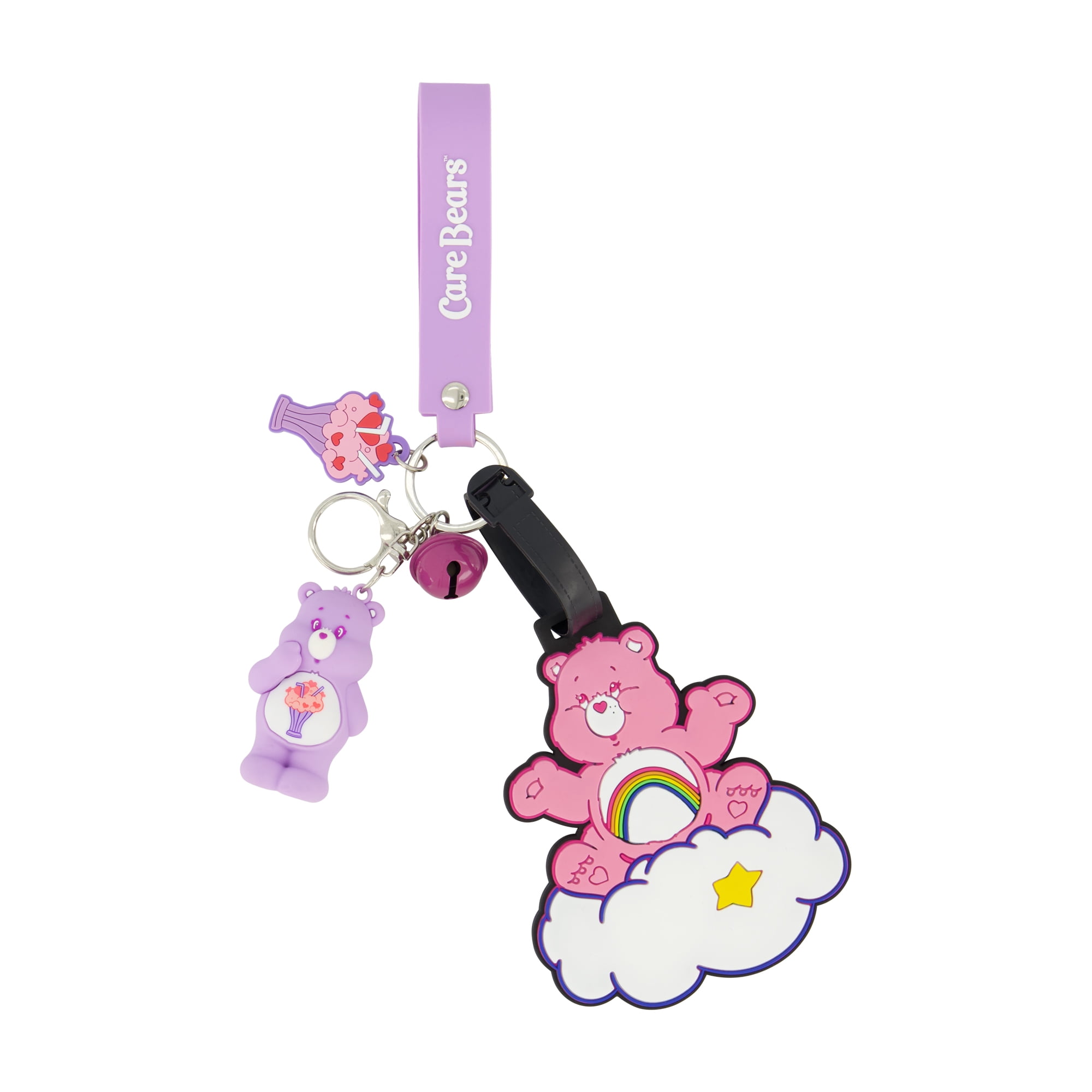 Care Bears 2-Piece Suitcase ID Tag and 3D Lanyard Set with Adjustable Straps, Multi