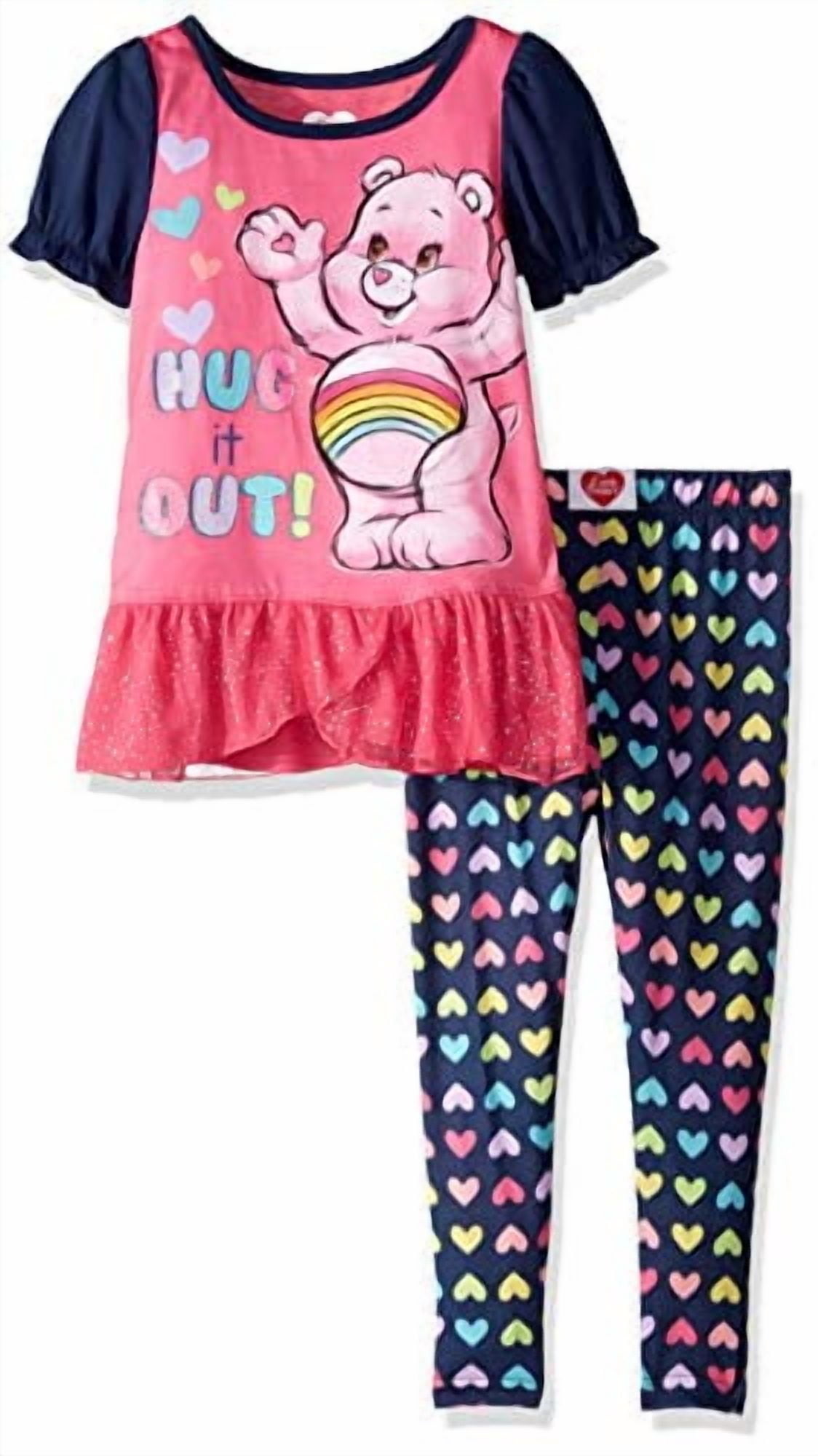 Care Bears 2-Piece Top and Bottom Pajama Set, Navy (2T)