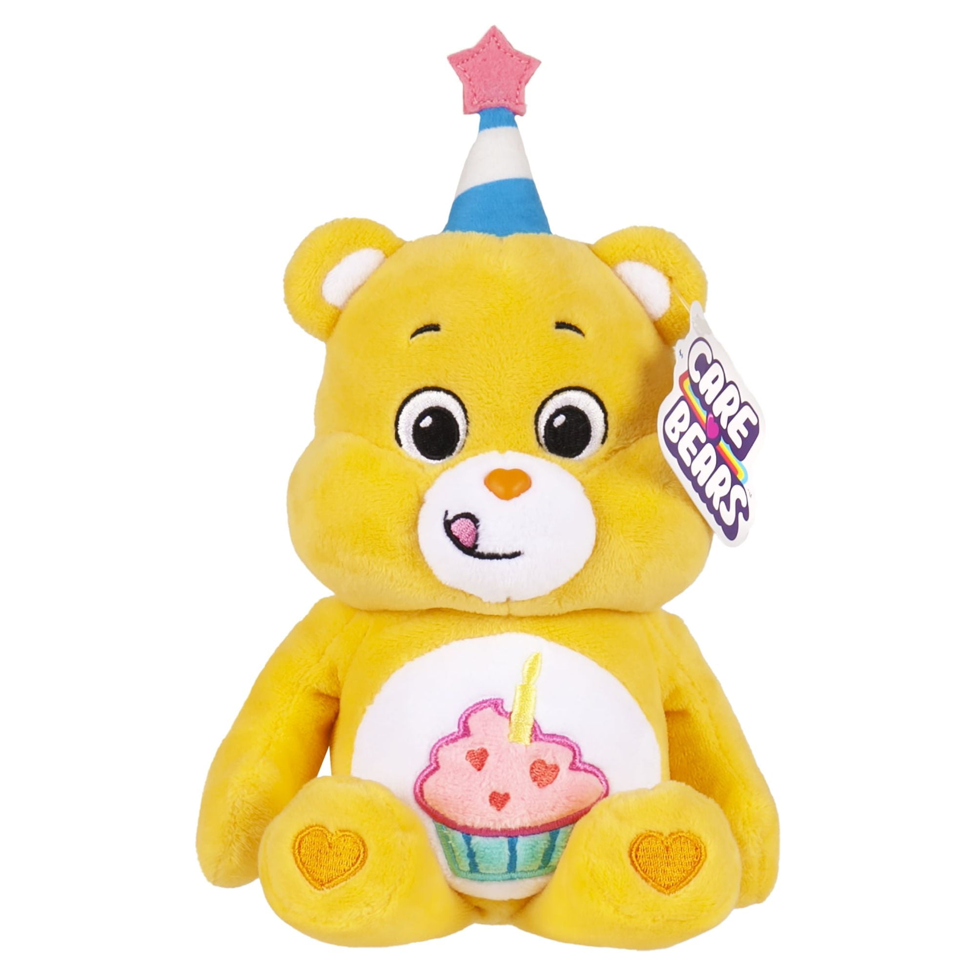 plush Care Bears 9 Bean (Glitter Belly) - Birthday Bear - Soft Huggable  Material!, Small