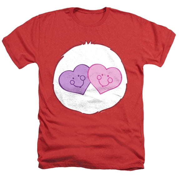 Care Bears Always There Bear Belly Unisex Adult Heather T Shirt, Red Heather, 2X-Large