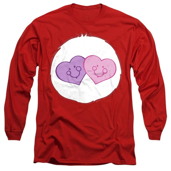 Care Bears Always There Bear Belly Unisex Adult Long-Sleeve T Shirt, Red, X-Large
