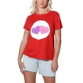 thumbnail image 1 of Care Bears Always There Bear Belly Women's Loose T-Shirt, Red, Large, 1 of 3