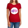thumbnail image 1 of Care Bears Always There Bear Belly Women's T Shirt, Red, Large, 1 of 3