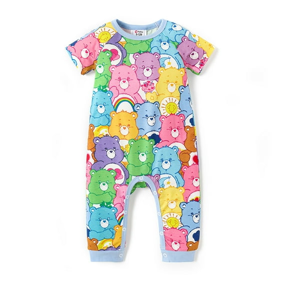 Care Bears Baby Boys Girls Jumpsuit Short Sleeve Long Romper Size 0/3-18M