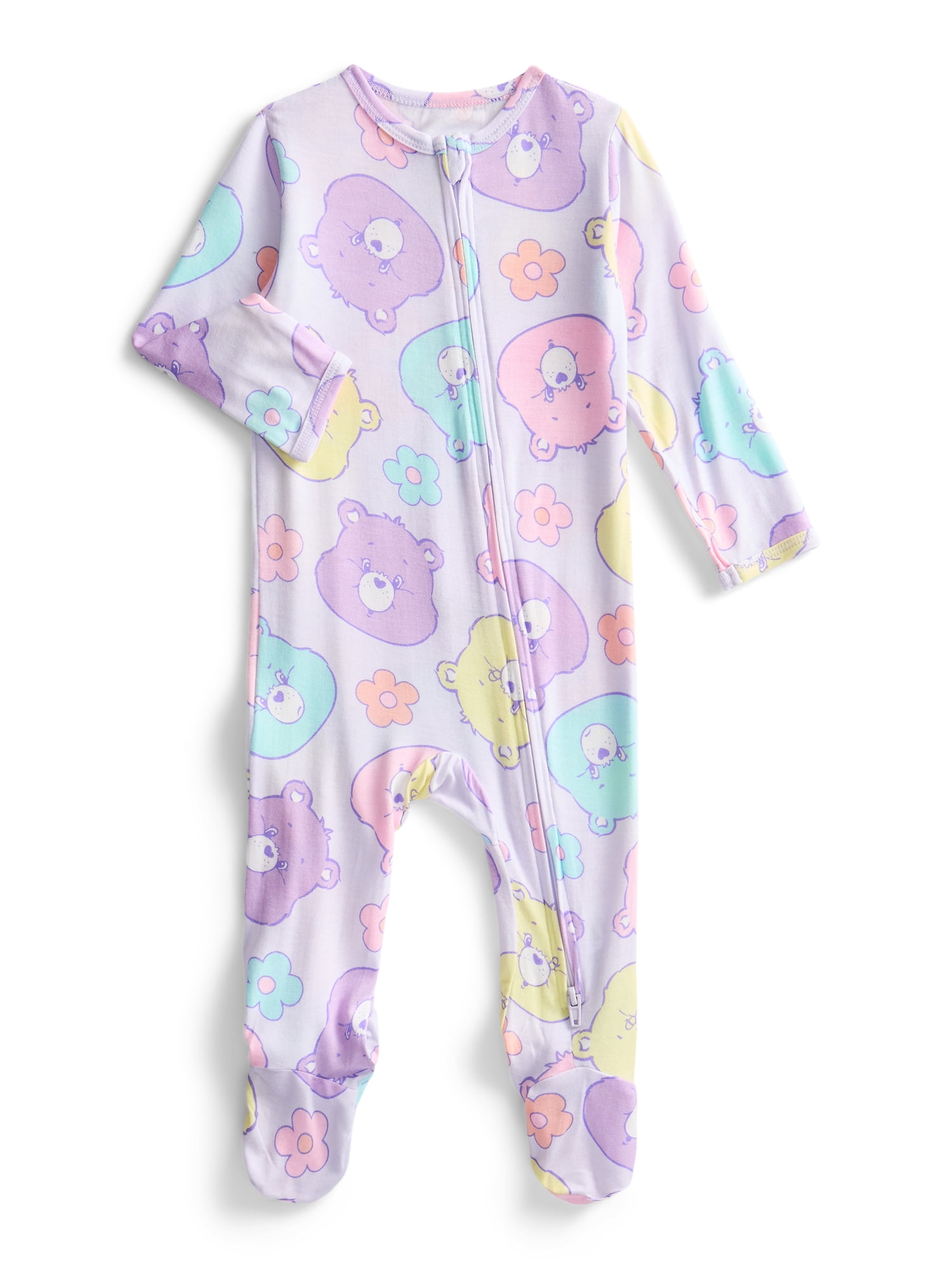 Character Baby Boys or Girls Cozy and Comfortable Viscose Two-Way Zip Footed Sleep 'N Play One-Piece Pajamas, Sizes 0M–6/9M