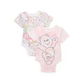 thumbnail image 1 of Care Bears Baby Girls Graphic Bodysuits with Short Sleeves, 2-Pack, Sizes 0/3M-24M, 1 of 3