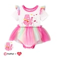 thumbnail image 1 of Care Bears Baby Girls Romper Graphic Rainbow Tutu Dresses Ruffle Sleeves Bodysuit Summer Outfits Sizes 0/3-18M, 1 of 6