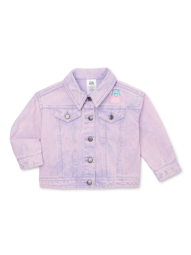 Care Bears Baby and Toddler Girls' Graphic Denim Jacket, Sizes 12M