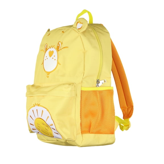 Care Bears Backpack Funshine Bear Embroidered Design 16" Bookbag with 3D Ears