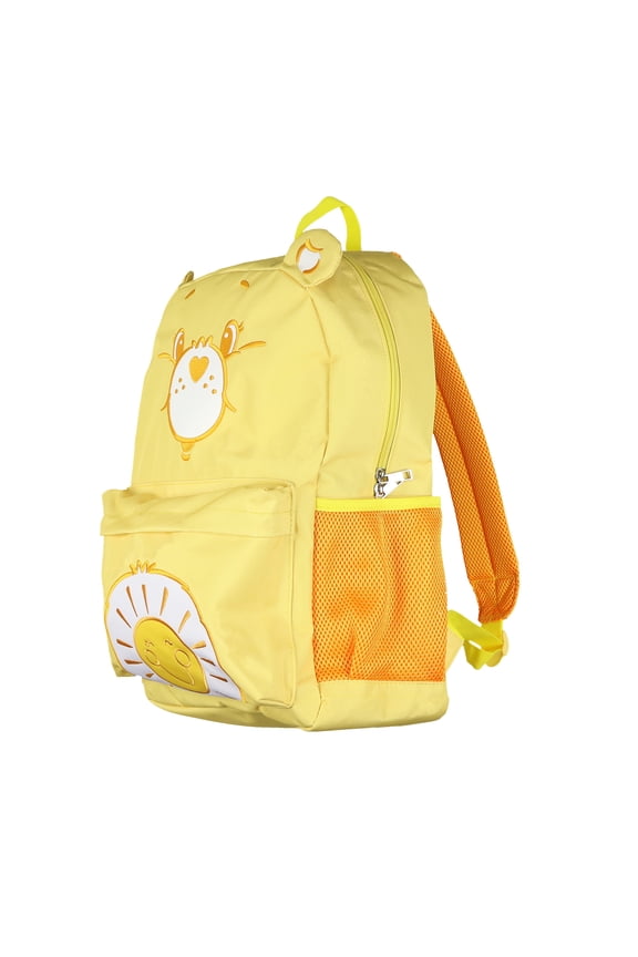 Care Bears Backpack Funshine Bear Embroidered Design 16" Bookbag with 3D Ears
