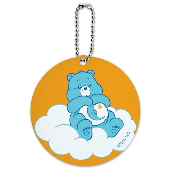 Care Bears Bedtime Bear Round Luggage ID Tag Card Suitcase Carry-On