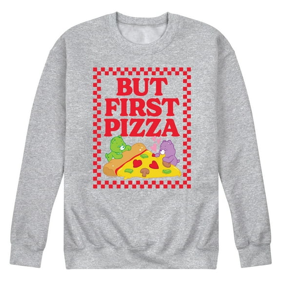 Care Bears - But First Pizza - Men's Crew Fleece Sweatshirt