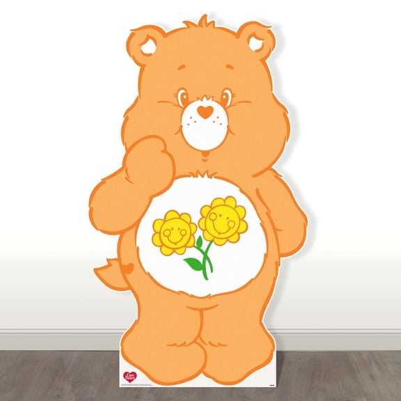 Prime Party Friend Bear Life-Size Cardboard Standup, Care Bears Party Decoration Photo Prop, 64" x 37"