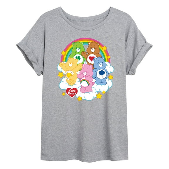 Care Bears - Care Bears Group On Clouds - Women's Oversized Graphic T-Shirts