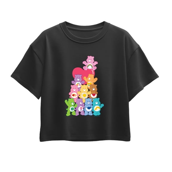 Care Bears - Care Bears Heart Stack - Youth Girls Boxy T-Shirt