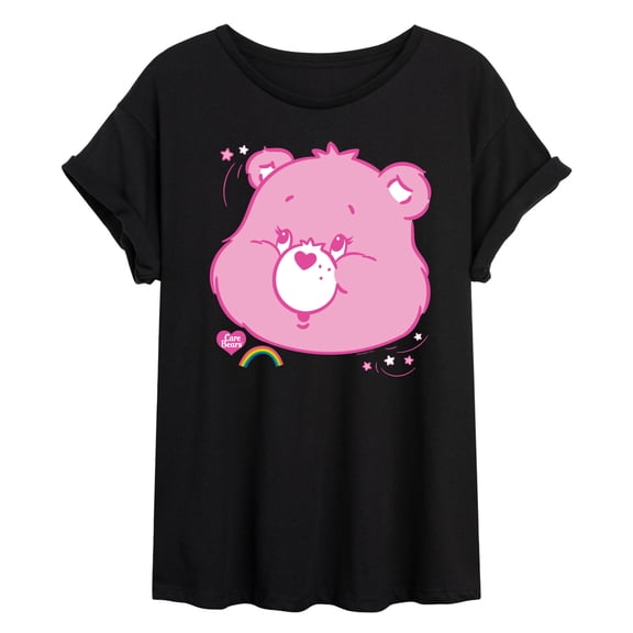 Care Bears - Cheer Bear Portrait - Juniors Oversized Graphic T-Shirt