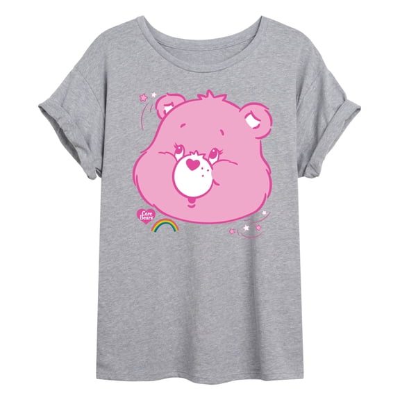 Care Bears - Cheer Bear Portrait - Juniors Oversized Graphic T-Shirt