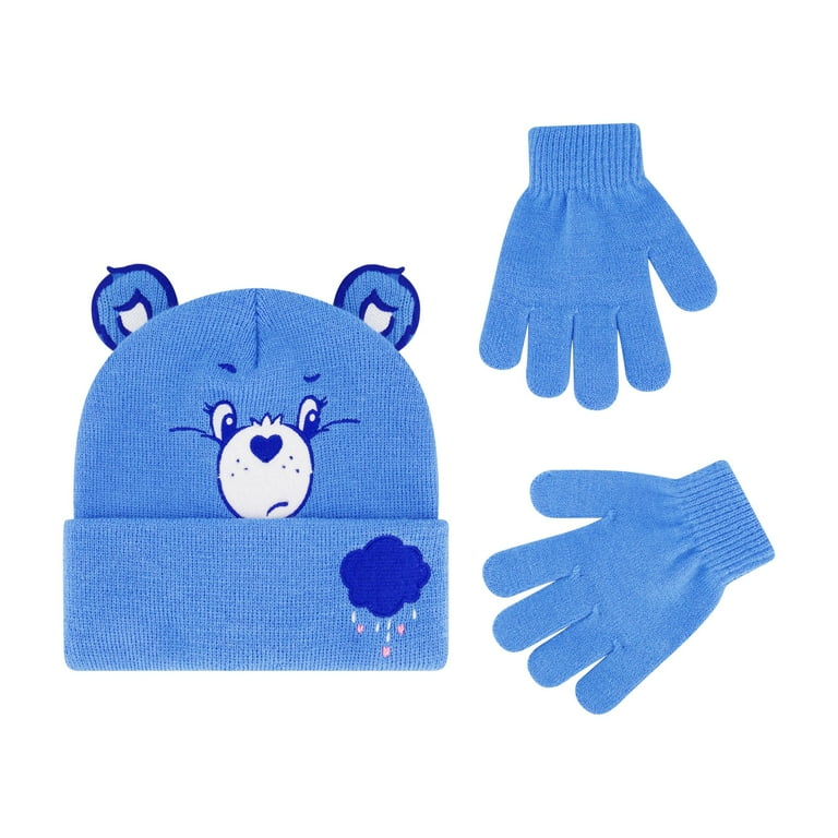 Care Bears Classic Grumpy Bear Girls Beanie and Glove Set 2-Piece Set, One  Size Fits Most