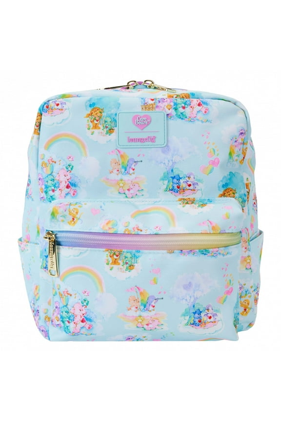 871177 Clouds All Over Print Square Mini Backpack by Loungefly