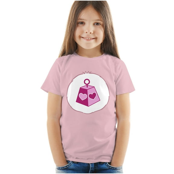 Care Bears Cousins Lotsa Heart Elephant Belly Kids T Shirt (4) for Toddler Boys and Girls, Pink