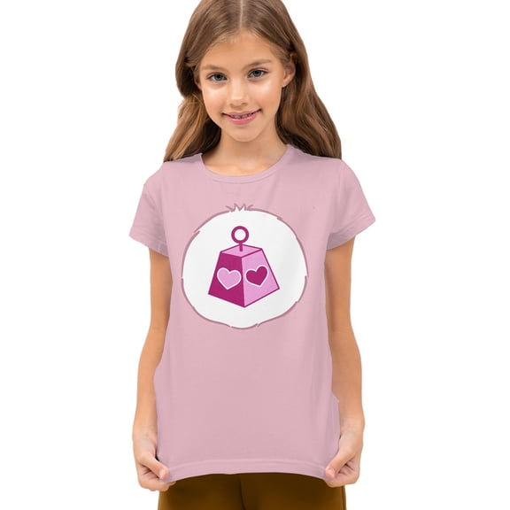 Care Bears Cousins Lotsa Heart Elephant Belly Kids T Shirt for Youth Boys and Girls, Pink, Large