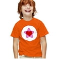 thumbnail image 1 of Care Bears Cousins Proud Heart Cat Belly Kids T Shirt for Youth Boys and Girls, Orange, Small, 1 of 3