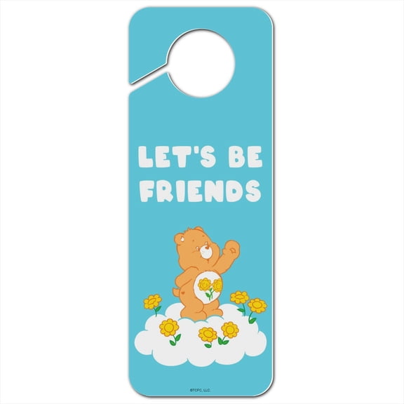 Care Bears Friend Bear Plastic Door Knob Hanger Sign