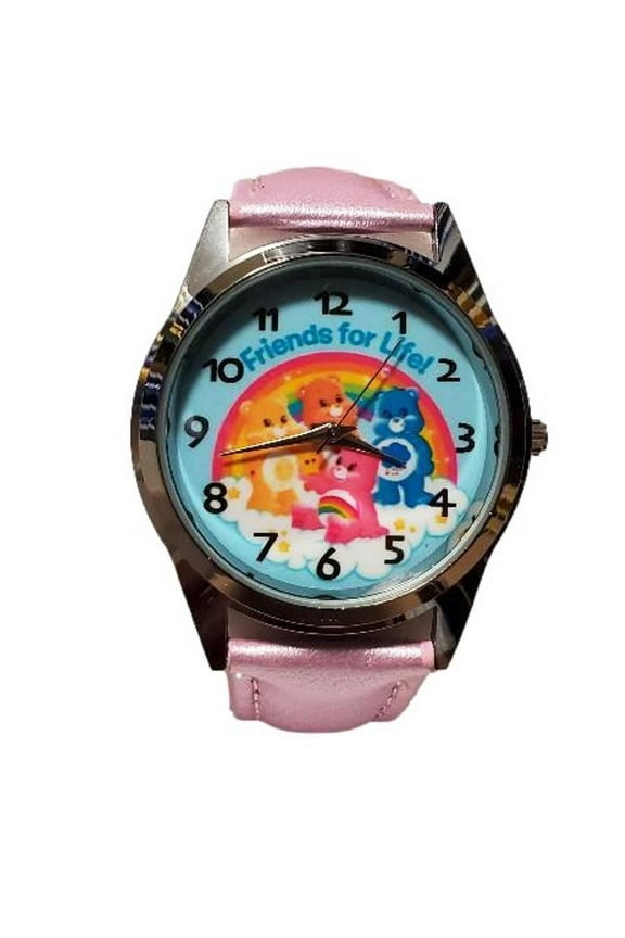 Care Bears Friends For Life Pink Leather Band Wrist Watch