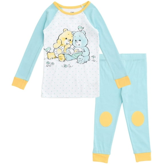 Care Bears Funshine Bear Bedtime Bear Infant Baby Girls Pajama Shirt and Pants Sleep Set Newborn to Toddler