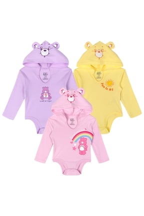 Funshine Bear Cheer Share 3 Pack Hooded Cosplay Bodysuits Newborn to Infant
