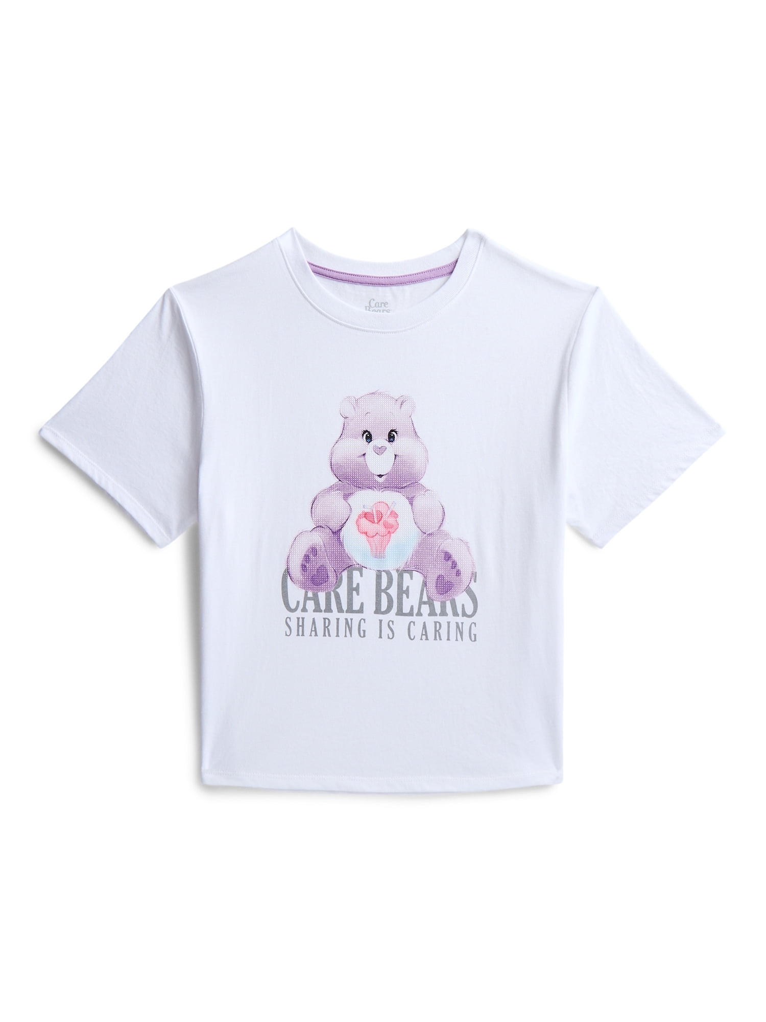 Care Bears Girls Embellished Graphic Tee with Short Sleeves, Sizes 4-16