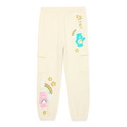 DISNEY FROZEN Care Bears Girls Fleece Cargo Jogger Sweatpants with Embroidery, Sizes 4-16