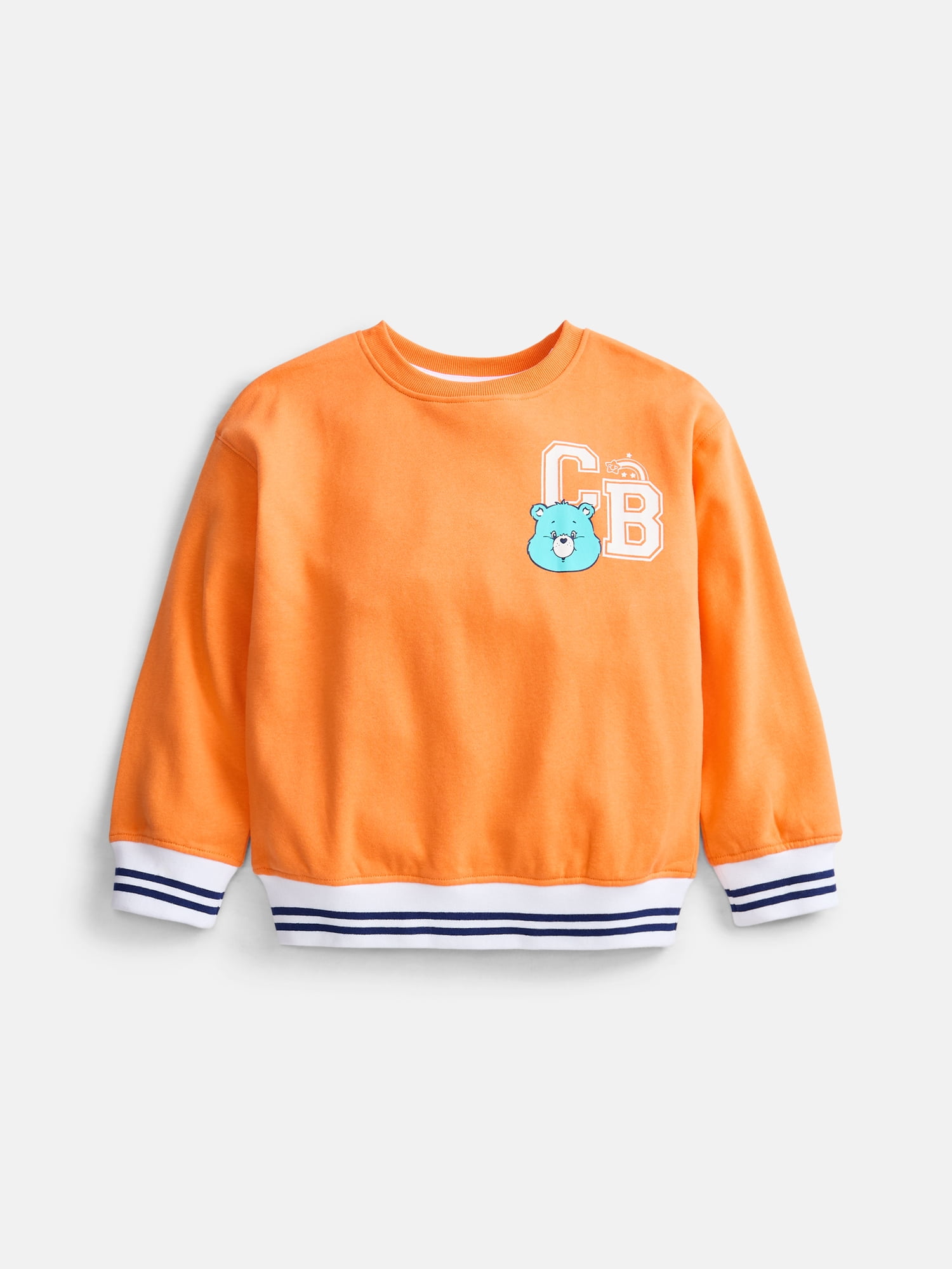 Care Bears Girls' Front Back Graphic Sweatshirt with Long Sleeves, Sizes 4-16