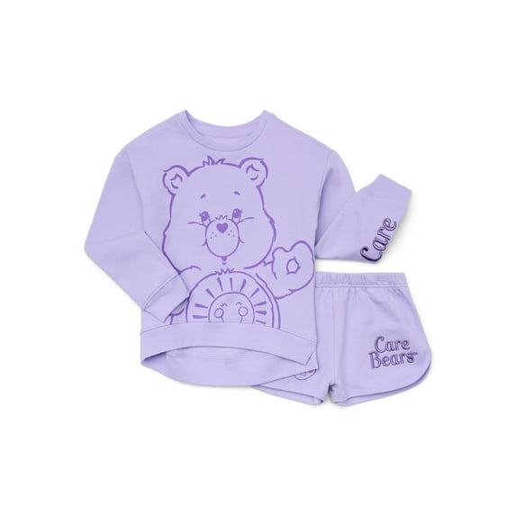 Care Bears Girls Graphic Sweatshirt and Shorts Set, 2-Piece, Sizes 4-16