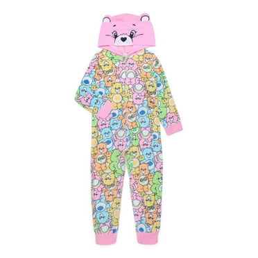 Care Bears Girls Hooded Union Suit, Sizes 4-14