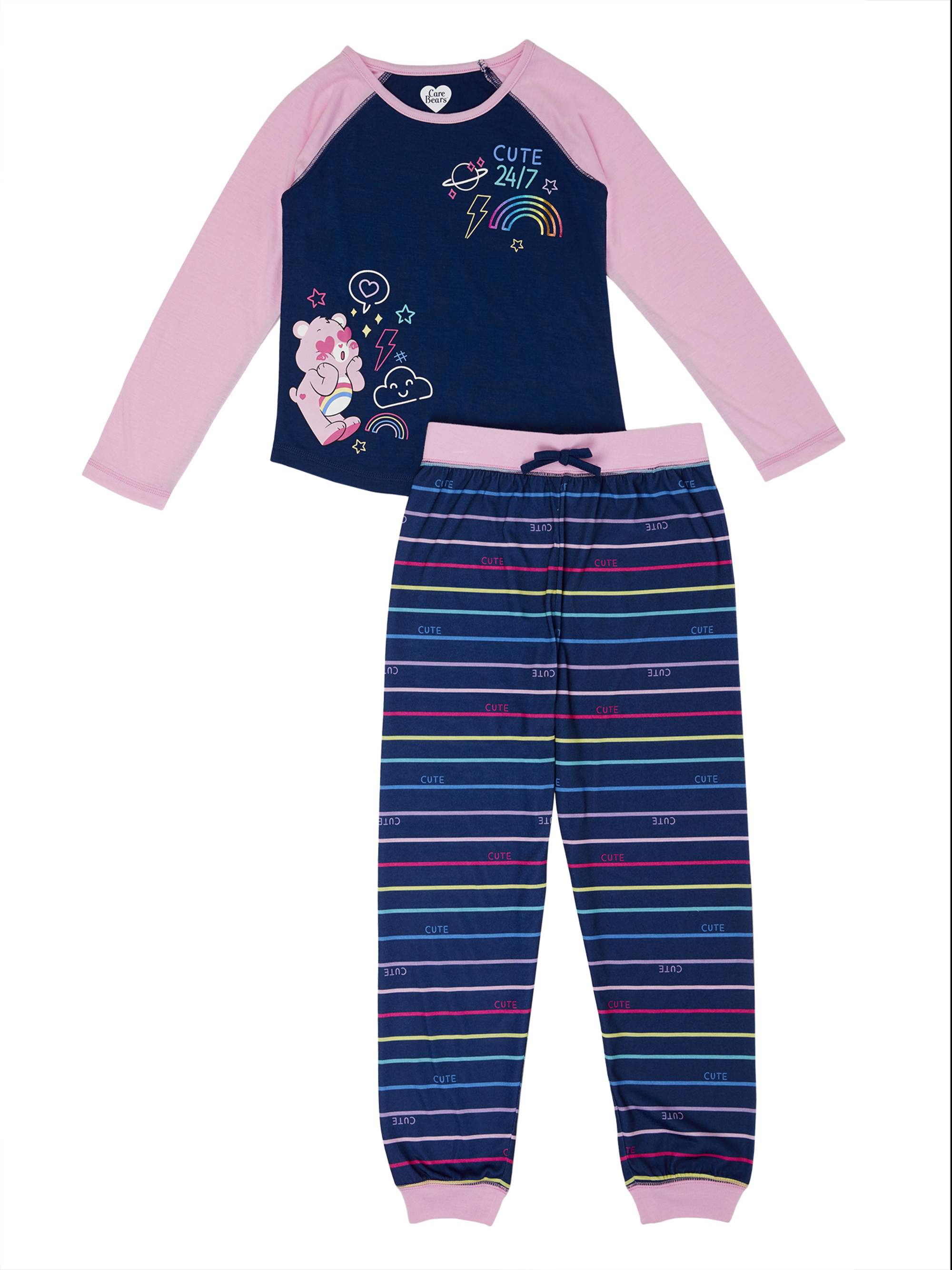 Care Bears Girls' Sporty Pajama Set (Little Girls & Big Girls ...