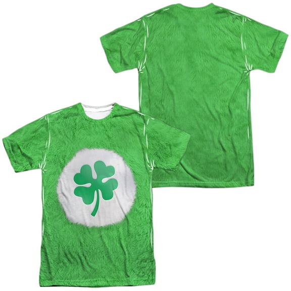 Care Bears Good Luck Bear Unisex Adult Sublimated T Shirt (Medium) White (Front/Back)