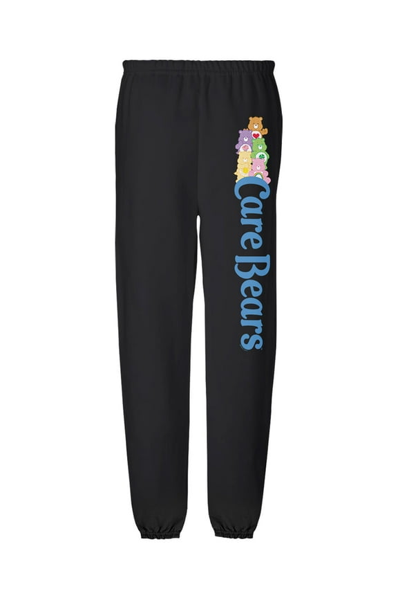 Group and Logo Unisex Jogger Sweatpants with Pockets for Men and Women, Black, 2X-Large
